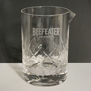 Beefeater London Cocktail Mixing Jar Clear Crystal Glass Diamond Cut Etched